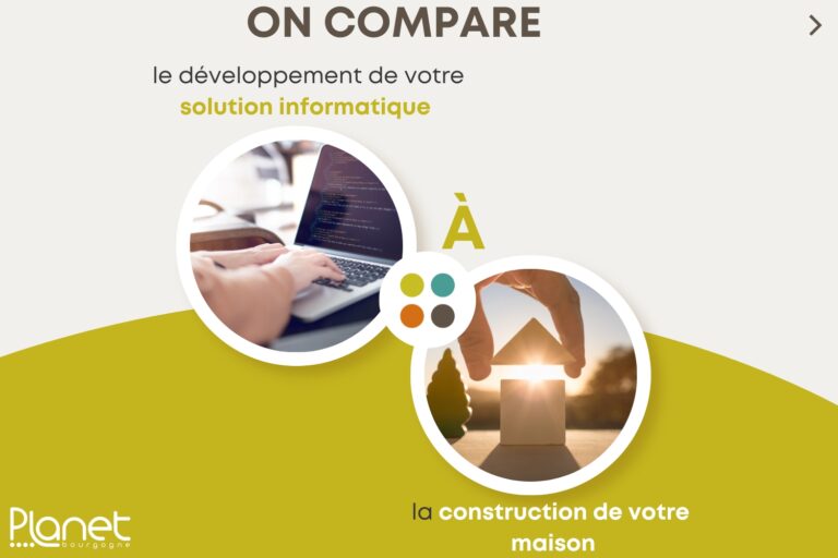Développement de votre solution informatique – comparaison à la construction de votre maison – PLANET B Image du développement de votre solution informatique - comparaison à la construction de votre maison - PLANET B