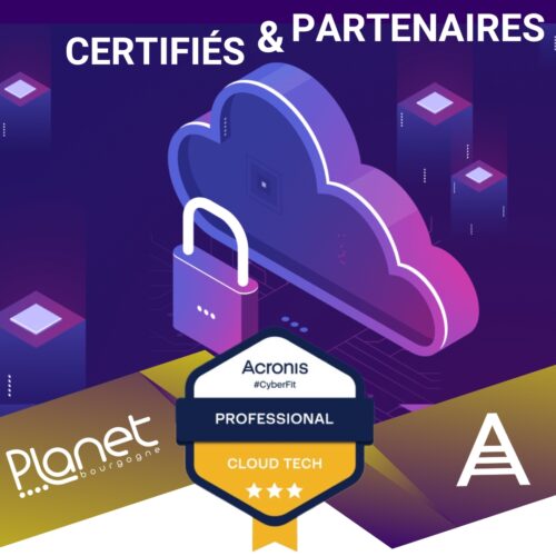 Image de notre certification Cloud Tech Professional - Partenaire avec Acronis - PLANET B