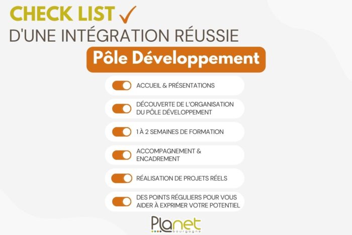 Check list intégration au pôle développement – Parcours d’intégration – PLANET B – PLANET Bourgogne Image de la check list intégration au pôle développement - Parcours d'intégration - PLANET B - PLANET Bourgogne