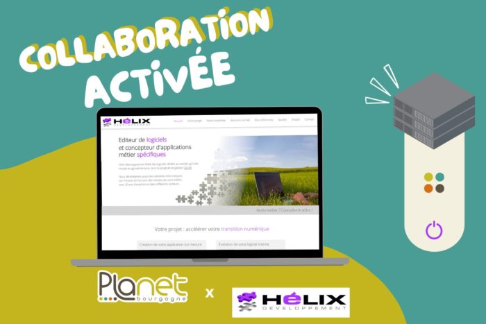 Image de la collaboration avec Hélix Développement - Hébergement - PLANET Bourgogne