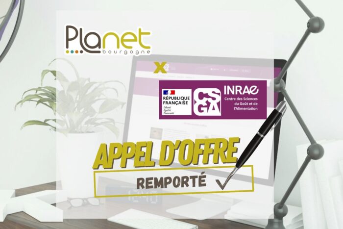 Appel d’offre remporté – INRAE – Centre des Sciences du Goût et de l’Alimentation – PLANET B – PLANET Bourgogne Image de l'appel d'offre remporté - INRAE - Centre des Sciences du Goût et de l'Alimentation - PLANET B - PLANET Bourgogne