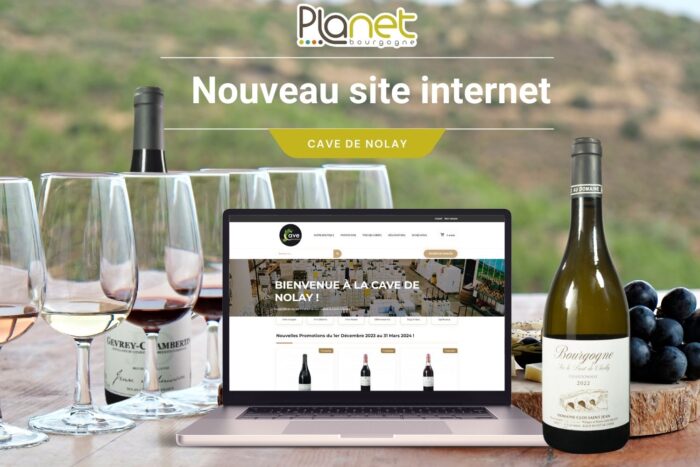 Refonte ergonomique et graphique du site internet – Cave de Nolay – PLANET B – PLANET Bourgogne Image de la refonte ergonomique et graphique du site internet - Cave de Nolay - PLANET B - PLANET Bourgogne