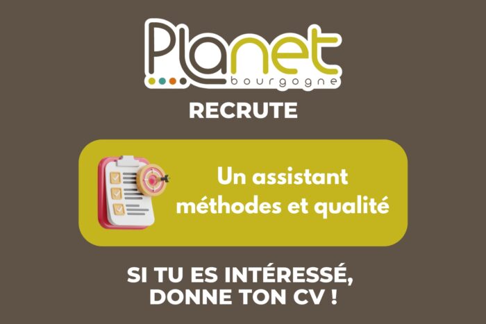 Image du recrutement de PLANET Bourgogne - Assistant Méthodes et qualité en alternance - PLANET B - PLANET Bourgogne