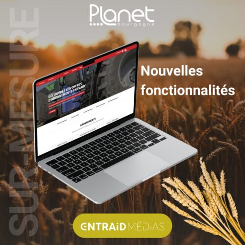 Image des nouvelles fonctionnalités de la boutique en ligne sur-mesure - Collaboration PLANET Bourgogne x ENTRAID - PLANET B - PLANET Bourgogne