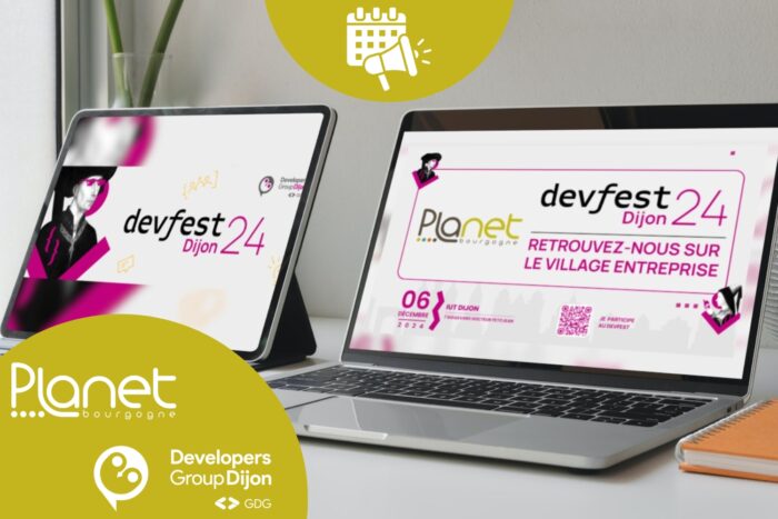 DEVFEST 2024 – Evénement tech de la région – PLANET B – PLANET Bourgogne Image du DEVFEST 2024 - Evénement tech de la région - PLANET B - PLANET Bourgogne