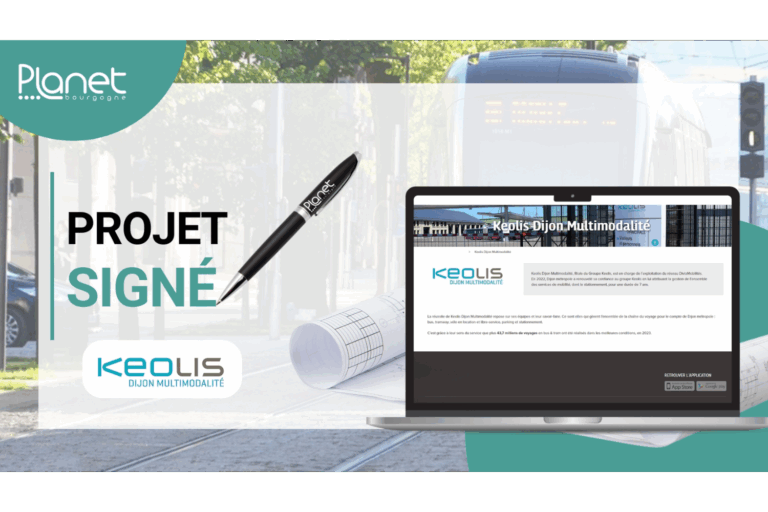 Collaboration Keolis Dijon Multimodalité – filiale du Groupe Keolis – Réseau DiviaMobilités – PLANET B – PLANET Bourgogne Image de la collaboration Keolis Dijon Multimodalité - filiale du Groupe Keolis - Réseau DiviaMobilités - PLANET B - PLANET Bourgogne